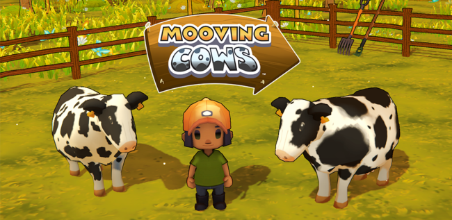 Mooving Cows Video Game Graphic