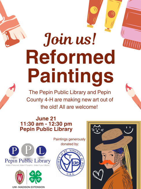 Pepin Public Library Reformed Art - June 21 11:30 AM - 12:30 PM