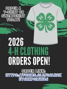 4-H Clothing Order Until June 15th