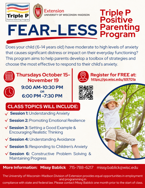 Triple P Positive Parenting Program Flier. 